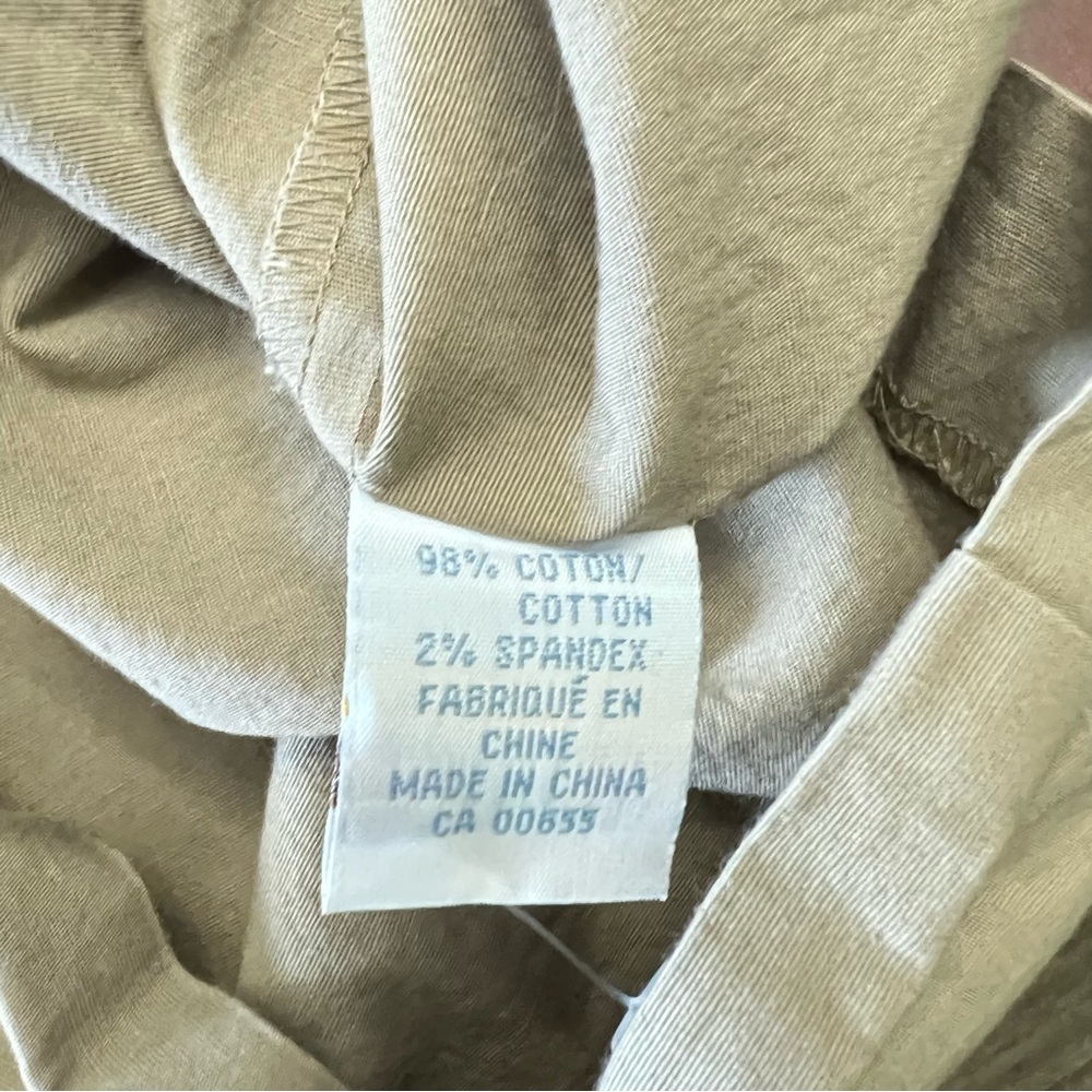 Smart Set Tan short sleeve Size 13 Large shirt dress button tshirt dress coverup - Picture 17 of 17
